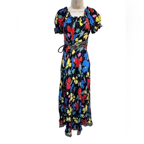 RIXO x Target Black Floral Off Shoulder Maxi Dress - Picture 4 of 13